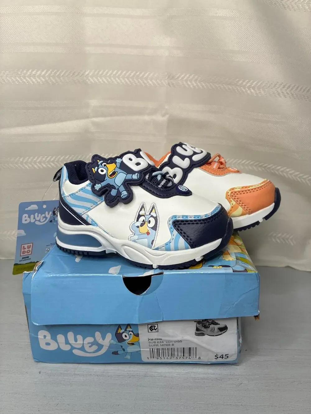 Ground Up Bluey & Bingo Toddler Unisex Athletic Sneakers Blue Orange Size 6M